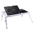 thumbnail image 5 of Qiilu Laptop, Lap Desk E-Table Bed Foldable Table With USB Cooling Fans Stand TV Tray, 5 of 5