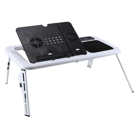 Tbest Laptop Lap Desk,Fosa Laptop Lap Desk E-Table Bed Foldable Table With USB Cooling Fans Stand TV Tray