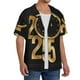 thumbnail image 2 of Fotbe 2025 Happy New Year Camisa Estampada de Manga Corta para Hombre, Casual de Verano, Estilo Playero, Sin Arrugas-Small, 2 of 5