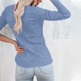 thumbnail image 4 of Diufon Womens Plus Size Sweaters V Neck Button Long Sleeve Blouses Solid Color Pullover Tops, 4 of 6