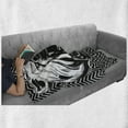 thumbnail image 6 of Bear Soft Flannel Fleece Throw Blanket, Aggressive Animal with Dangerous Expression Scary Roaring Mammal on Zigzag Pattern, Cozy Plush for Indoor and Outdoor Use, 50" x 60", Black White, by Ambesonne, 6 of 6