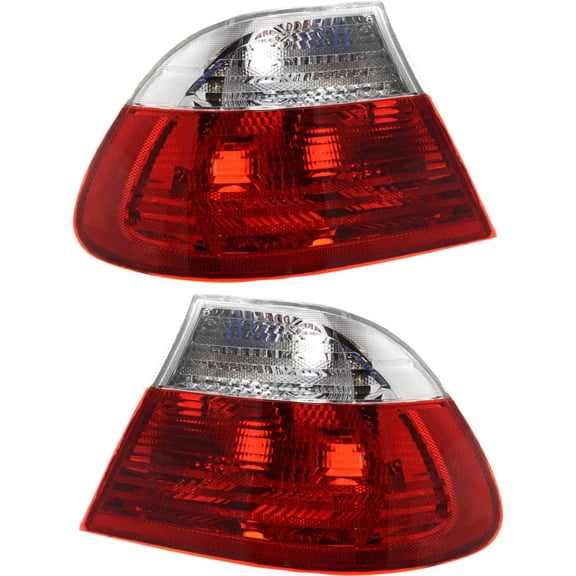 For BMW 323Ci/328Ci Tail Light Assembly Unit 2000 Driver and Passenger Side Pair Outer White | BM2800108 | BM2801108 | 63 21 8 383 825, 63 21 8 383 826