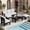 Black Frame + Khaki Cushion, variant on SERWALL 5-Piece HDPE Outdoor Patio Sofa Set, Modular Sectional Conversation Furniture, Weather-Resistant Patio Sofas, Deck, Backyard & Poolside, Black Frame with Grey Cushions