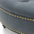 thumbnail image 2 of Baxton Studio Palfrey Gray Linen Modern Tufted Ottoman, 2 of 4