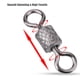 thumbnail image 2 of 100 Uds Giratorios de pesca de barril rodante accesorios de aparejos de pesca de níquel negro de acero inoxidable sedal de pesca para conectores de gancho ANGGREK Otros, 2 of 8