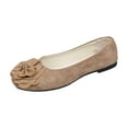 thumbnail image 2 of Viluyesy Womens Ballet Flats, Round Toe Comfortable Elegant Floral Slip-On Work Dressy Shoes Khaki US9.5, 2 of 4