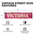 thumbnail image 2 of VICTORIA Vintage Style Rustic Street Sign – Childrens Name Room Sign Retro Decorative Wall Sign for Home, Bar, Garage, or Outdoor Use | 6" X 24" Aluminum Metal Road Sign, 2 of 6