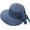 Navy, variant on Womens Chic Sun Hats Summer Beach Sun Visors Lightweight Wide Bongrace Straw Fedora Panama Hats with Bow-Knot