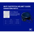thumbnail image 2 of Casco deportivo Mizuno MVP Series Solid con máscara de sóftbol Fastpitch, 2 of 2
