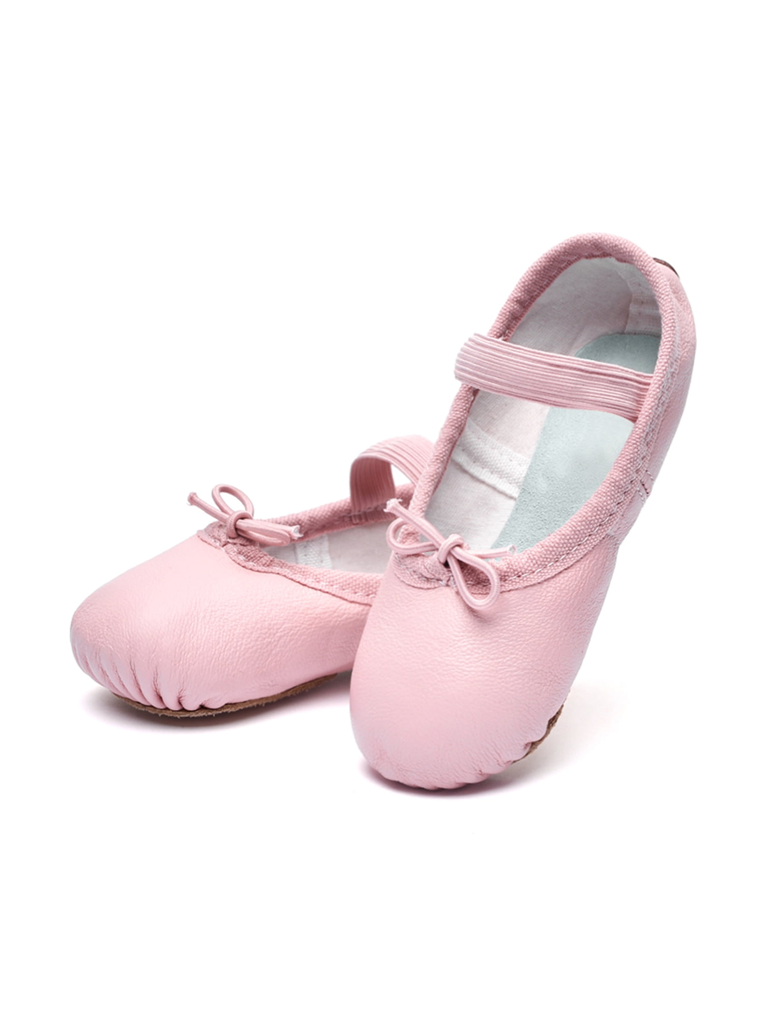 STELLE Girls Premium Authentic Leather Ballet Shoes Slippers for Kids Toddler