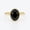 Rose Plated, variant on Solitaire Black Onyx Engagement Ring, Black Gemstone Ring, Oval Cut Onyx Ring, Daily Wear Ring, Minimalist Ring, Stackable Ring, Handmade Jewelry