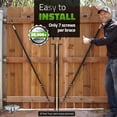 thumbnail image 3 of True Latch 10' Telescopic Gate Brace, Anti Sag Hardware Kit for Outdoor Wooden Fence Gates, Black, 3 of 6
