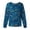 Blue, variant on Women's Long Sleeve Love Print Cardigan Scrub Top with Stand-Up Collar and Button-Down Front, Casual Loose Fit Lightweight Jacket for Nurses and Medical Staff Blue L