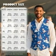 thumbnail image 7 of Yuyamidu Blue Christmas Mens Suit Vest Business Snowman Casual Dress Waistcoat Vest Size L Xmas Tree Formal Wedding Vests for Suits or Tuxedo, 7 of 7