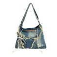 thumbnail image 1 of Bolso bandolera de mezclilla Salvador Bolso de hombro para mujer gran capacidad, 1 of 8