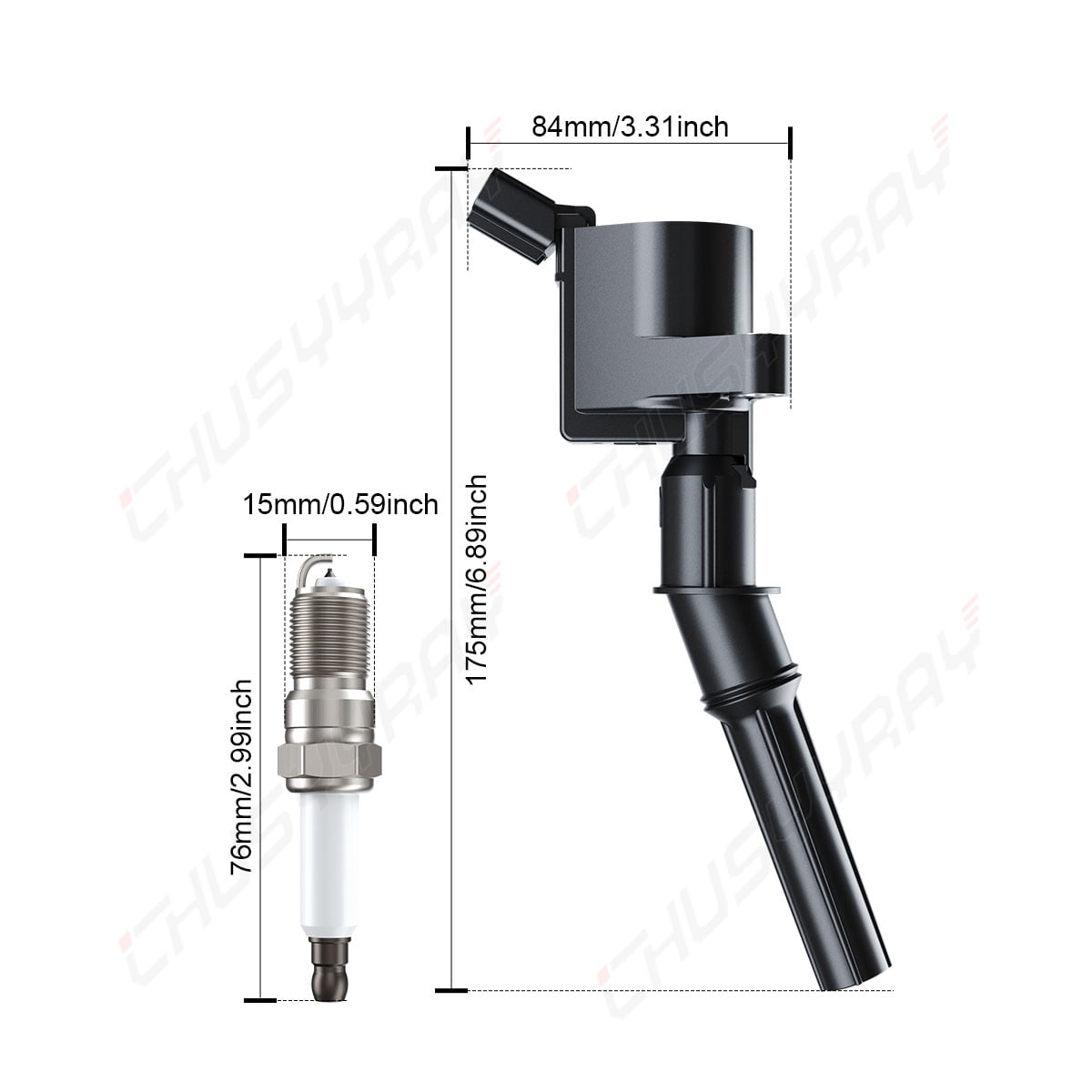 Ignition Coil Pack 8 Pieces Iridium Spark Plug Fit Mercury Grand Marquis 4.6L V8 1998-2011