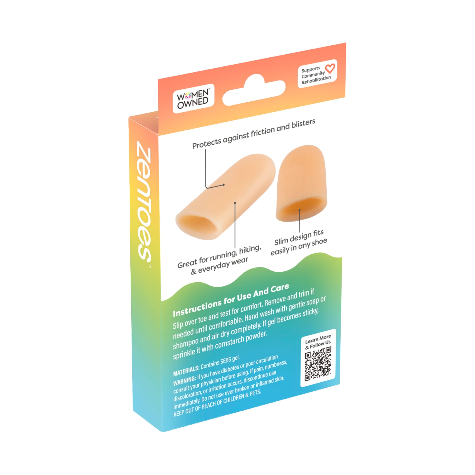 Zentoes Small Beige Toe Caps, 3 Count, Beige - Toe Protection and Comfort