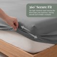 thumbnail image 4 of Unique Bargains Fitted Sheet Microfiber Bed Sheets Breathable for All Seasons 53.9"x74.8" Light Grey, 4 of 5