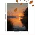 thumbnail image 3 of Qisvanset Abstract Sunset Beach Canvas Print 12x16 Inch Apartment Decor, 3 of 8