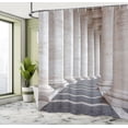 thumbnail image 5 of Ambesonne Pillar Shower Curtain, Roman Stone Columns, 69"Wx70"L, Dust and Grey, 5 of 5