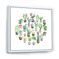 thumbnail image 3 of Designart 'Cactus In Ceramic Pots In Gentle Tones II' Traditional Framed Canvas Wall Art Print, 3 of 5