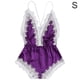 thumbnail image 1 of Lencería sexy Mujer Ropa interior con cuello en V profundo Body de malla de encaje para niña, Morado, S Speravity XX000171-04, 1 of 7