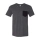 thumbnail image 1 of Camiseta de manga corta con bolsillo para hombre Bella + Canvas Gris oscuro Heather_Black 2X 3021, 1 of 1