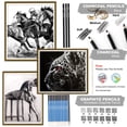 thumbnail image 3 of Juego de lápices de dibujo KALOUR, 34 unidades, con cuaderno de bocetos y estuche, 3 of 8