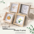 thumbnail image 1 of Flowers, Tabletop Artwork Photo Frames, Brass Desk Picture Frame for Home Office Plant Specimen, 1 of 5