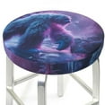 thumbnail image 3 of Balery Mystical White gorilla Jungle Round Bar Stool Seat Covers Velvet Fabric Adjustable Protects from Scratches and Stains for 14-17 Inch Chair-, 3 of 7