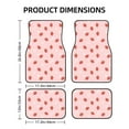 thumbnail image 3 of Uemuo Car Floor Mats - Hand Drawn Strawberry Pattern Carpet Floor Mats for Cars, Auto Accessories Front & Rear Car Floor Foot Mat Sets of 4 Pieces, 3 of 6