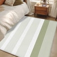thumbnail image 4 of 3'x5' Area Rugs, Sage Green Stripe Indoor Outdoor Area Rug for Living Room Bedroom, Modern Rustic Horizontal Green Striped Washable Bathroom Rugs Kitchen Floor Carpet Mats Home Decor Aesthetic, 4 of 8