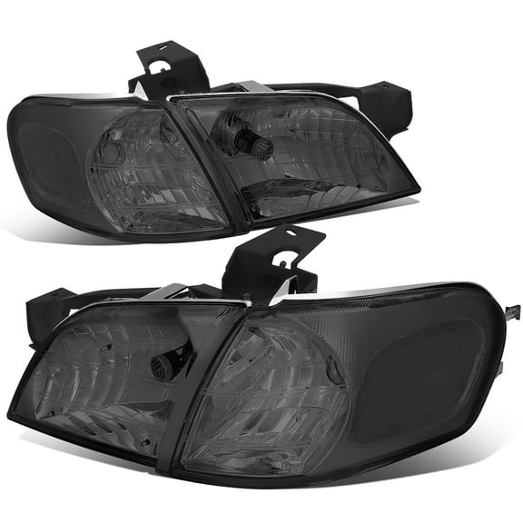 DNA Motoring For 97-05 Chevy Venture Montana Smoked Clear Corner Headlight Lamps Pair