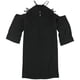 thumbnail image 2 of Vestido evasé con apliques de encaje bar III para mujer negro extra pequeño, 2 of 2