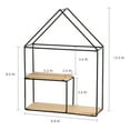 thumbnail image 2 of Oumilen Wall Mounted 2 Tier Regular Metal in Black, 2 of 3