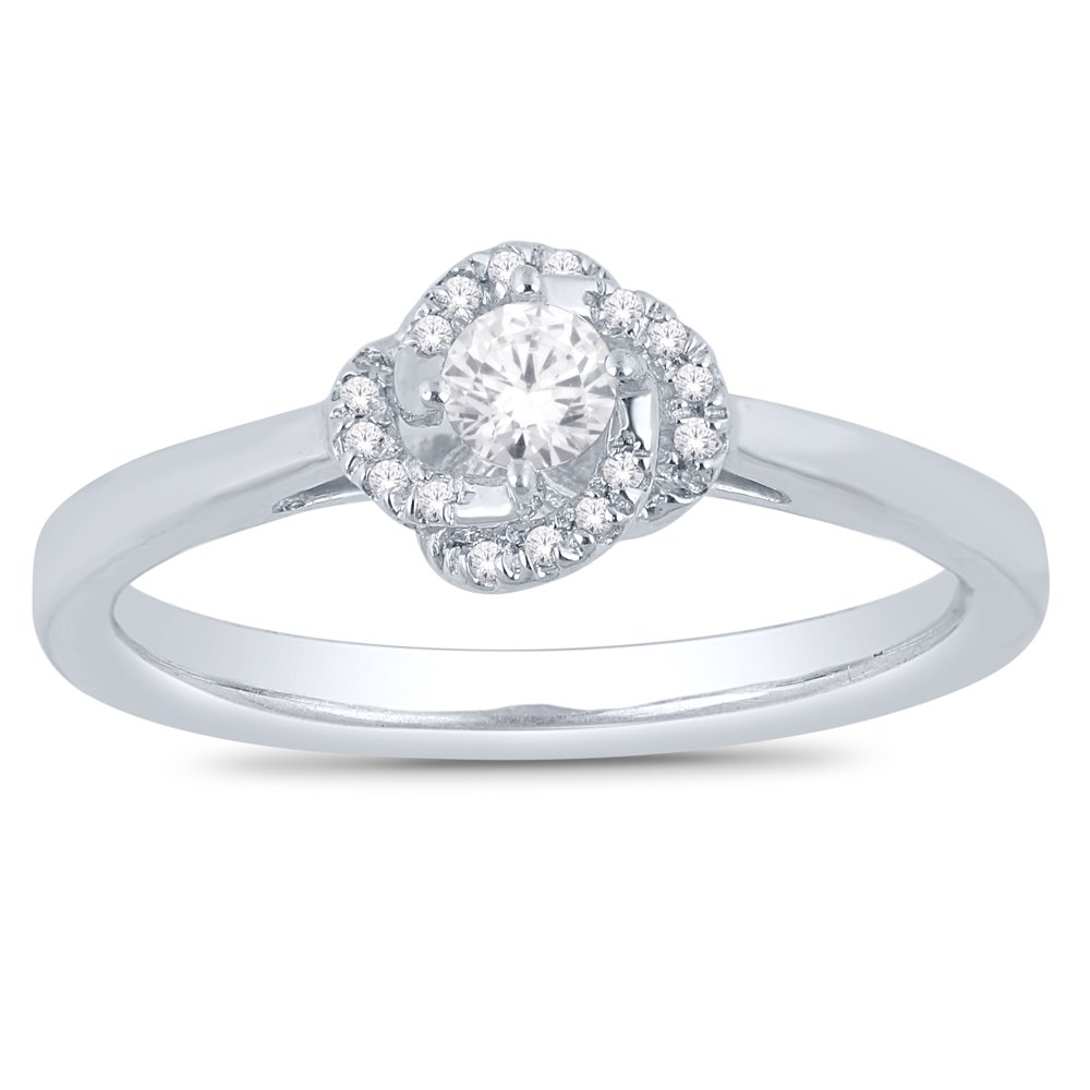 Her Special Day 1/5 CT. T.W. Diamond Promise Ring in 10KT White Gold