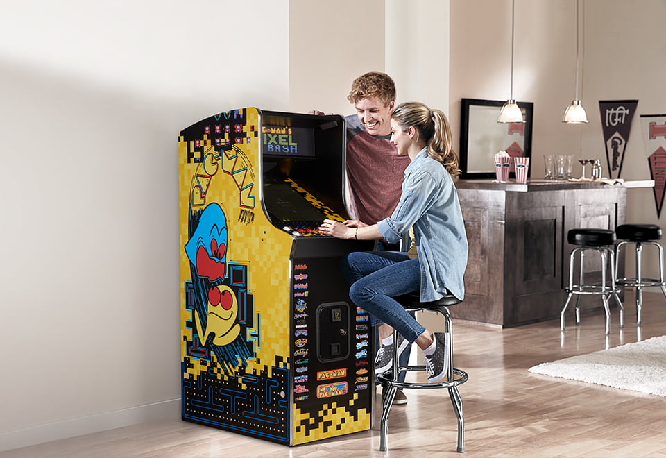 Pac-Man Pixel Bash Cabaret Chill Cabinet  32 games with Stool 