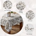 thumbnail image 5 of Brown Flower Table Cloth Waterproof Tablecloths, Vintage Farmhouse Boho Leaf Spring Plant Tablecloth Dining Table Cover for Kitchen Party Tabletop Outdoor, Rectangle Tablecloth 54x108 Inch, 5 of 9