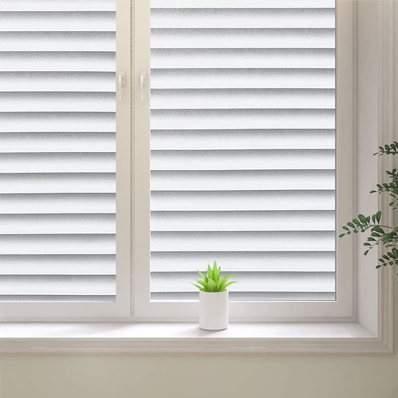 BSHAPPLUS® 17.7"x78.7" Window Privacy Film,Frosted Glass Blackout Window Film,Blinds Window Sticker
