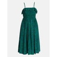 thumbnail image 5 of Time and Tru Women's Sleeveless Smocked Midi Dress, Sizes XS-XXXL, 5 of 5
