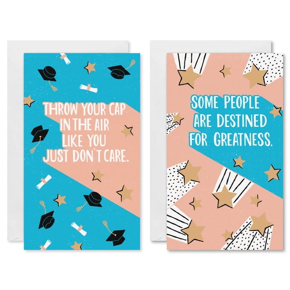American Greetings Graduation Money Gift Card Holder Card Pack (Pack of 10, 2 Design)