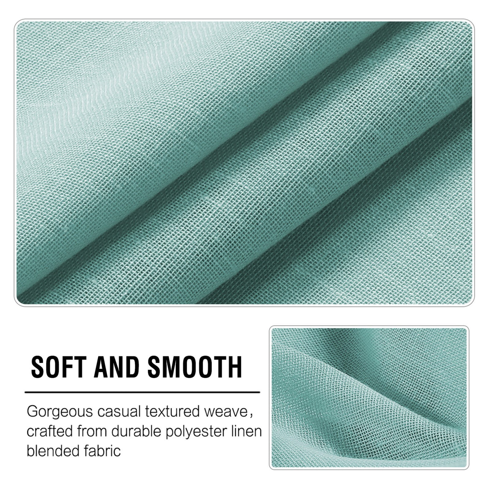 2 Curtains Linen Sheer Curtains 63 Inch Length Semi Sheer Curtains Silver Linen Curtain Panels for Living Room/Bedroom Light Filtering Curtains 2 Panels