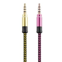 GOOHOCHY 2 Pcs Nylon Braided Premium Auxiliary Aux Audio Cable Cord 3.5mm for Headphones/ / / /Home/Car Stereos (Mixed Color)