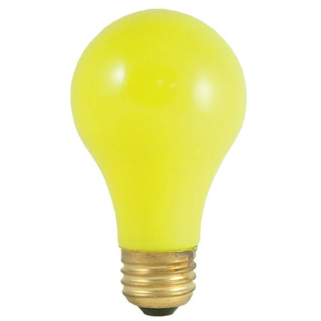Standard Base Ceramic - 25 Watt Incandescent Standard A19 Medium Base Ceramic Yellow, Case of 48