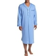 thumbnail image 5 of Dtydtpe 2024 Clearance Sales, Flannel Shirt for Men, Men's Fashion Solid Color Loose Robe Long-Sleeved Nightgown Mens Shirts Light Blue, 5 of 9