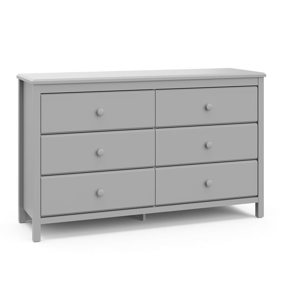 Storkcraft Alpine 6 Drawer Nursery Double Dresser, Pebble Gray