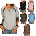 thumbnail image 3 of Camisas de manga larga para mujer Botones casuales Túnica Top Cómodo y elegante para uso diario Gris M, 3 of 6