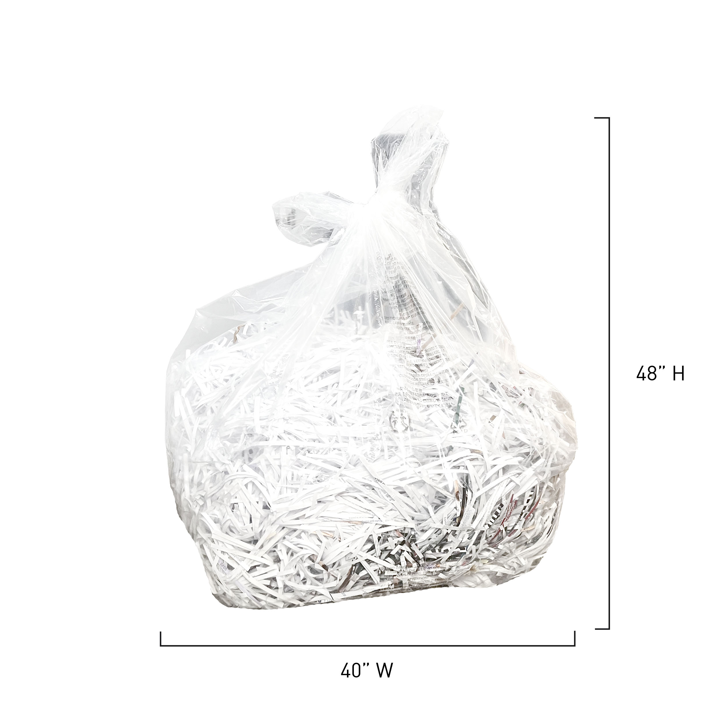 ideal Shredder Bags, 40” x 48”, 56 Gallon Bag, Gusseted, Compatible with ideal Shredder Models 3105, 3804, 4002, 4005, 4605, 4606 - image 4 of 5