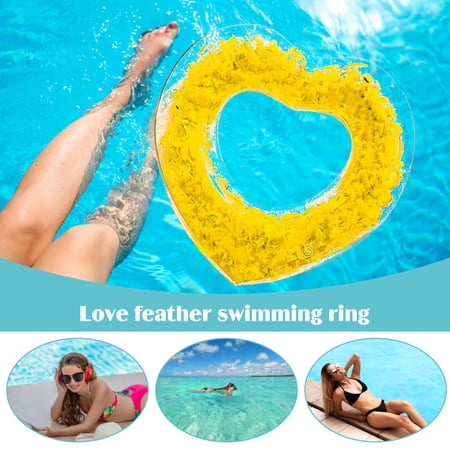 Gonflable Transparent Plume Piscine De NatationAnneaux De Natation Buoy Mound Floating Row Ring Gonflable Transparent Plume Piscine De NatationAnneaux De Natation Buoy Mound Floating Row Ring