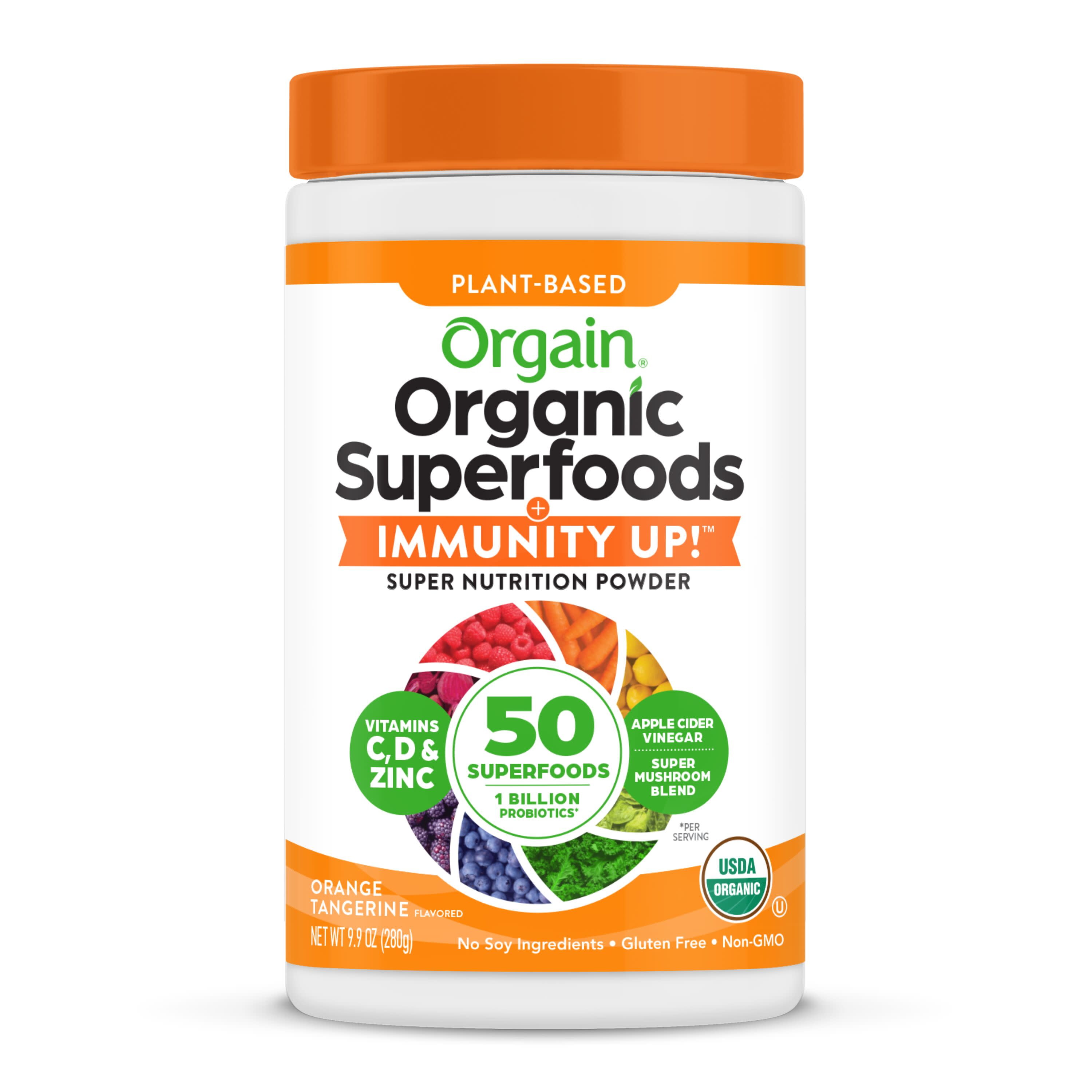 Orgain Organic Superfoods Immunity Up Powder, Orange Tangerine, Vegan